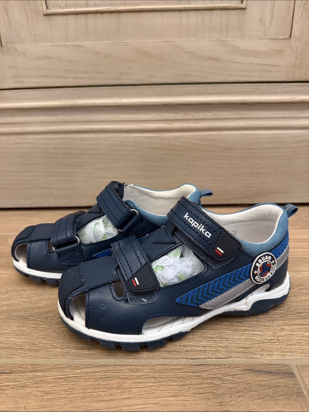 Kids Navy Blue orthopedic leather Sandals